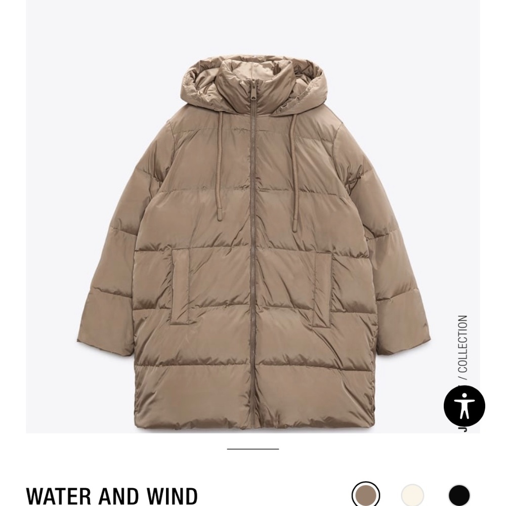 Brand New Zara Puffer coat size M